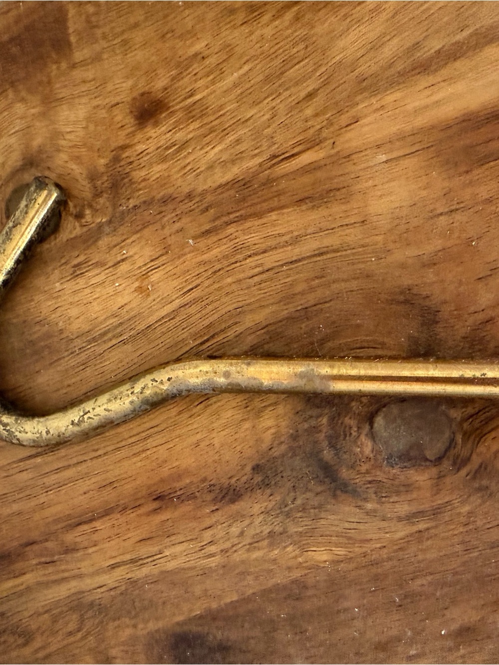 Vintage solid brass flying duck fireplace damper flue pull hook. - Picture 4 of 4